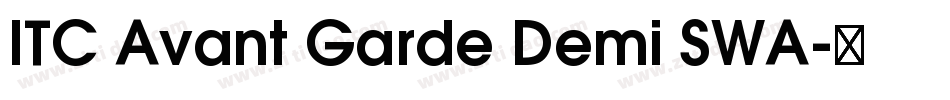 ITC Avant Garde Demi SWA字体转换